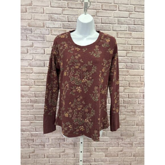 North River Outfitters Tops - North River Outfitters Shirt, Maroon/brown multi, Large, Used - Good